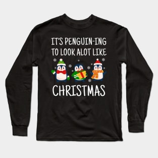 It's Penguin-ing Christmas Shirt Long Sleeve T-Shirt